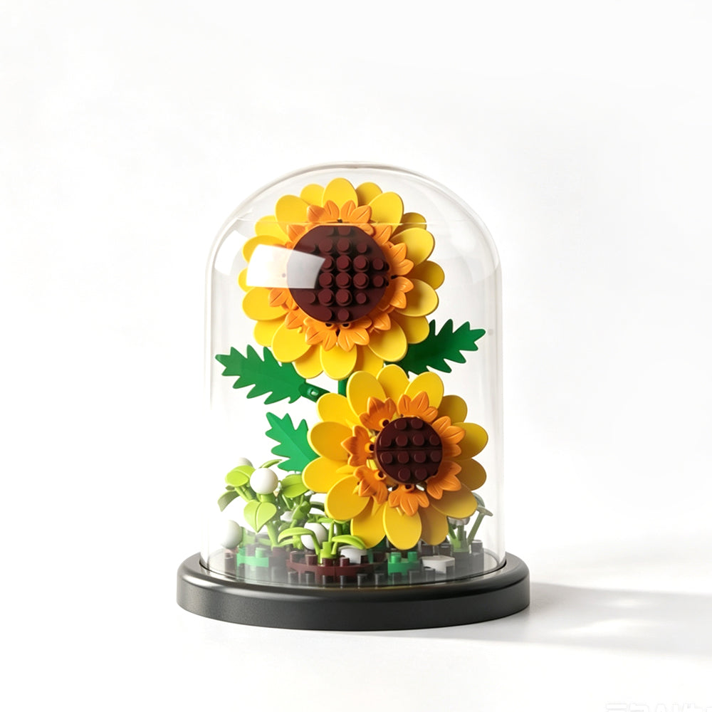Glass Dome Sunflower Building Block Set