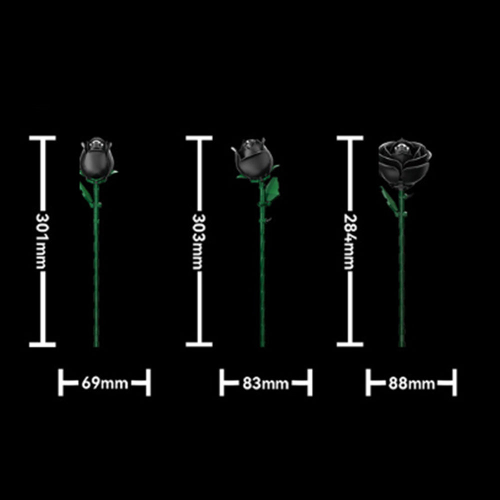 Black Rose Building Bouquet Set