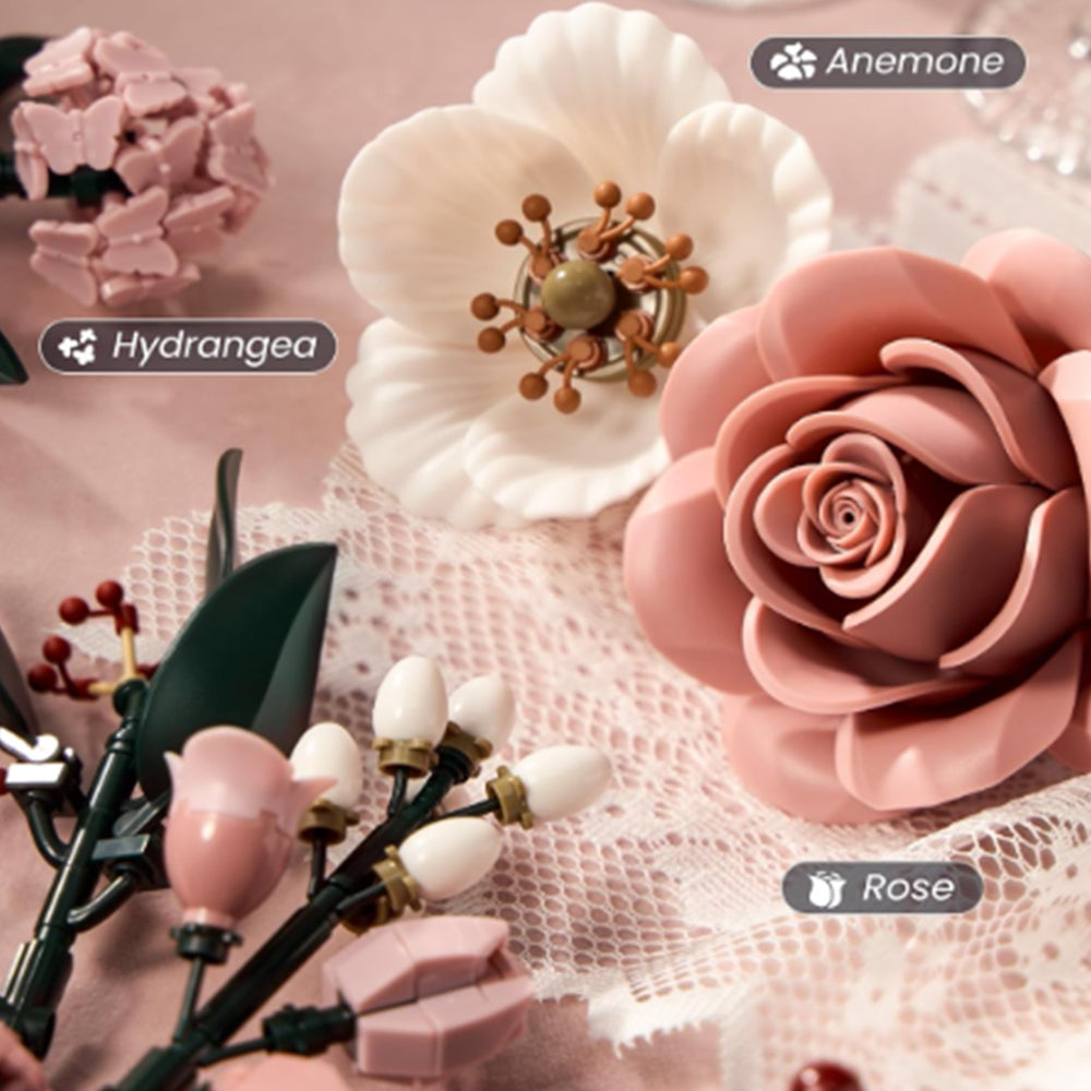 Moonlit Rose Building Bouquet Set