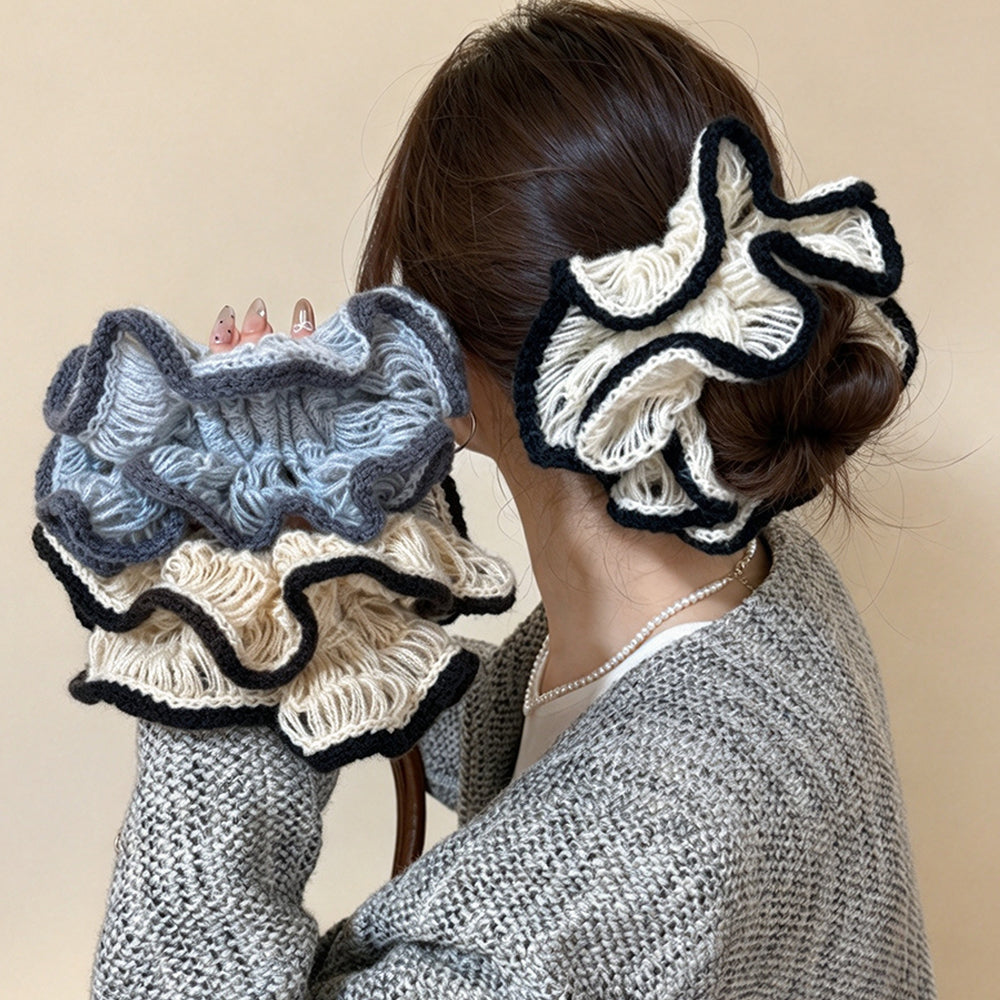 Fluffy Cedar Knit Scrunchie