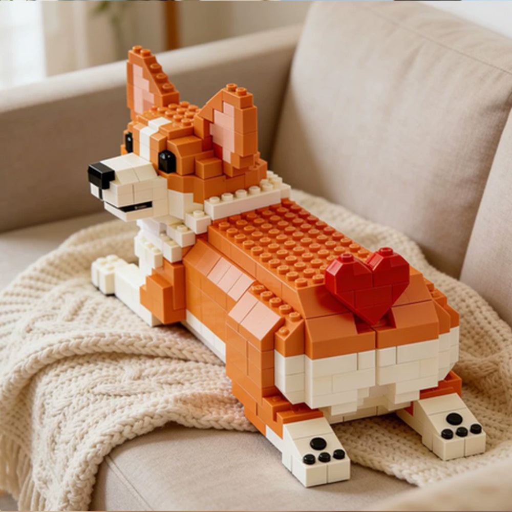 Heart Corgi Building Block set