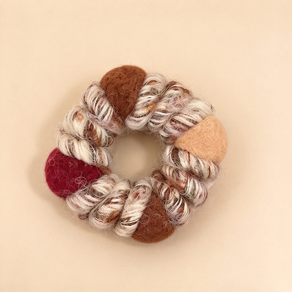 High-Stretch Coiled Yarn Scrunchie