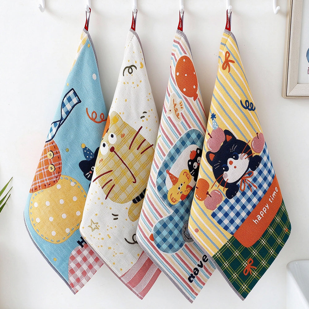 Cat Series Towels – Set of 4