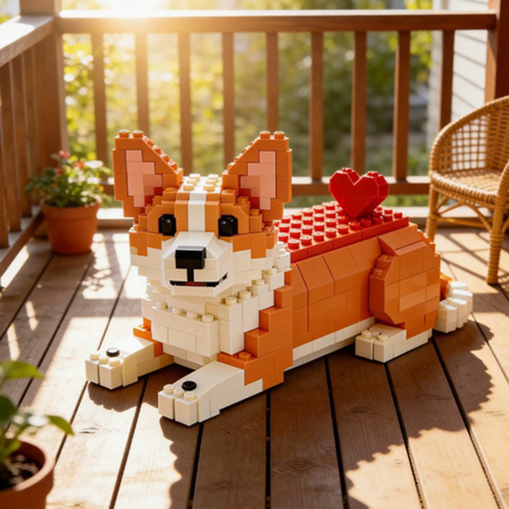 Heart Corgi Building Block set