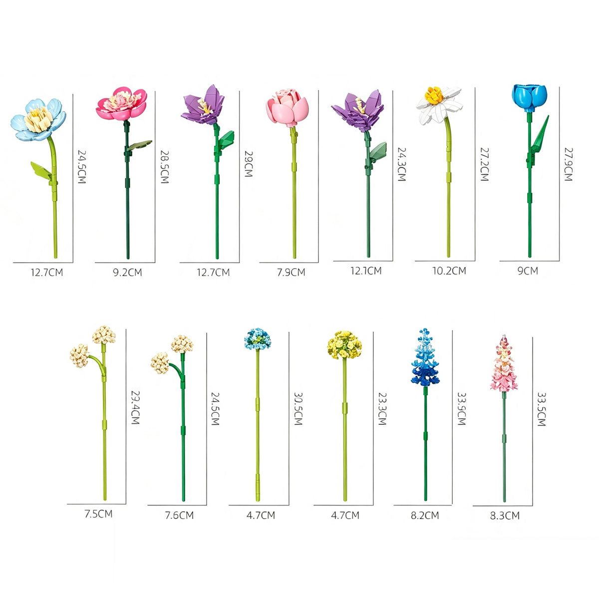 Colorful Bloom Building Bouquet Set