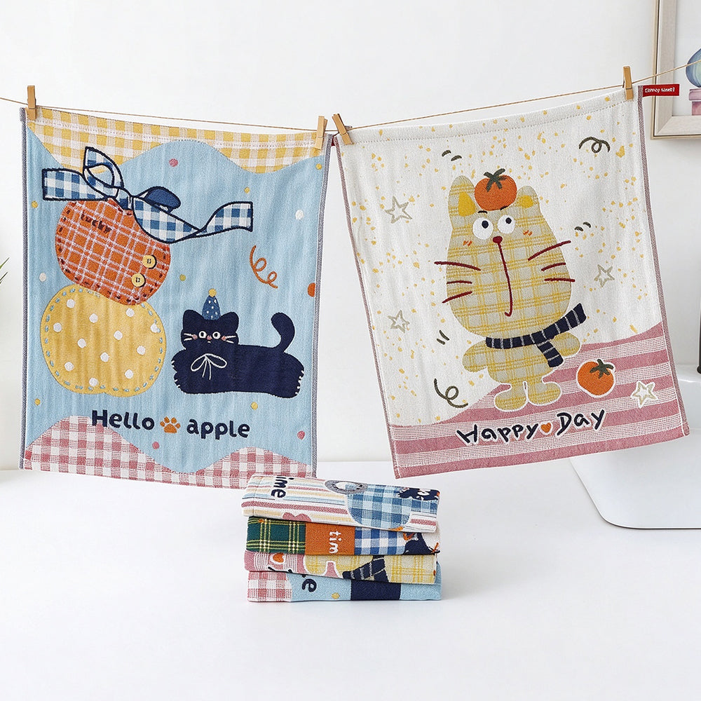 Cat Series Towels – Set of 4