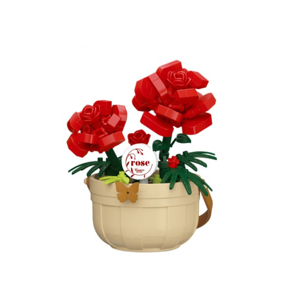 Rose Basket Building Block Set