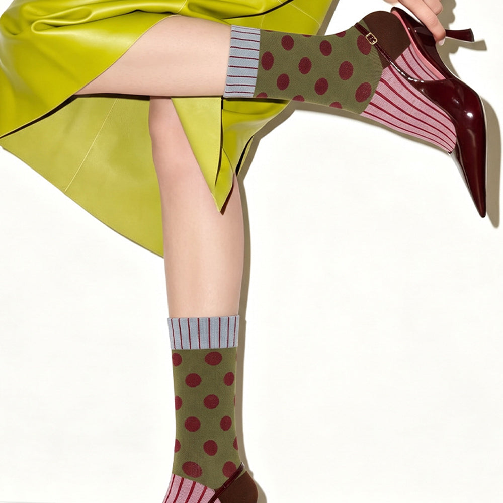 Burgundy Rhythm Socks