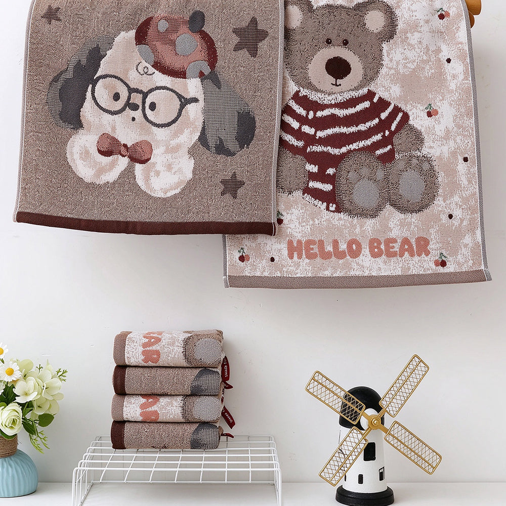 Puppy & Bear Series Towels – Set of 2
