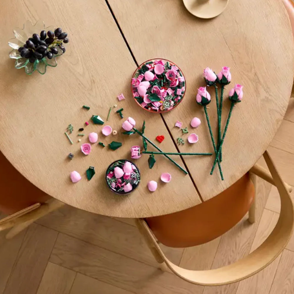 Pink Rose Building Bouquet Set