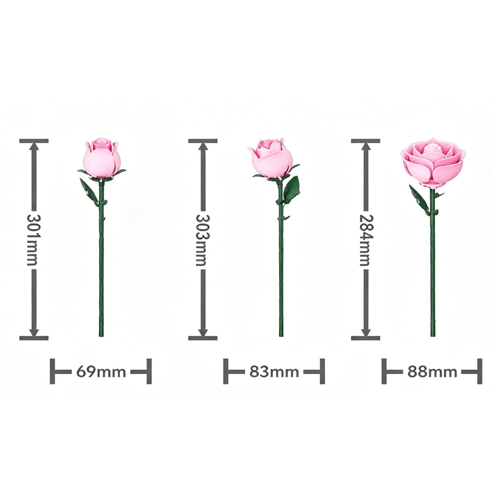 Pink Rose Building Bouquet Set
