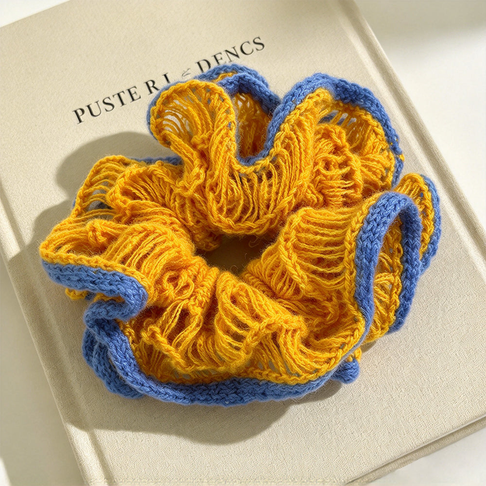 Fluffy Cedar Knit Scrunchie