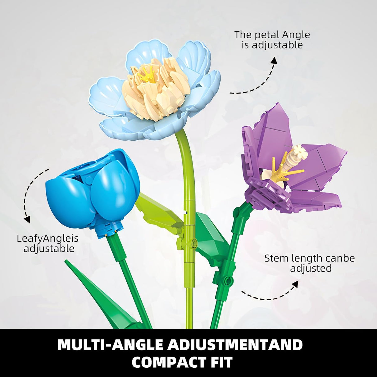 Colorful Bloom Building Bouquet Set
