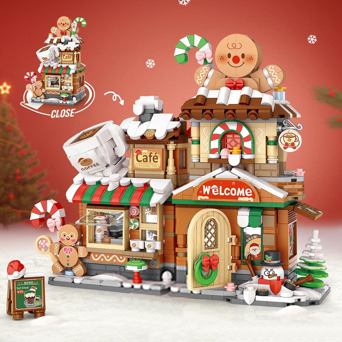 Christmas City Café Building Block Set