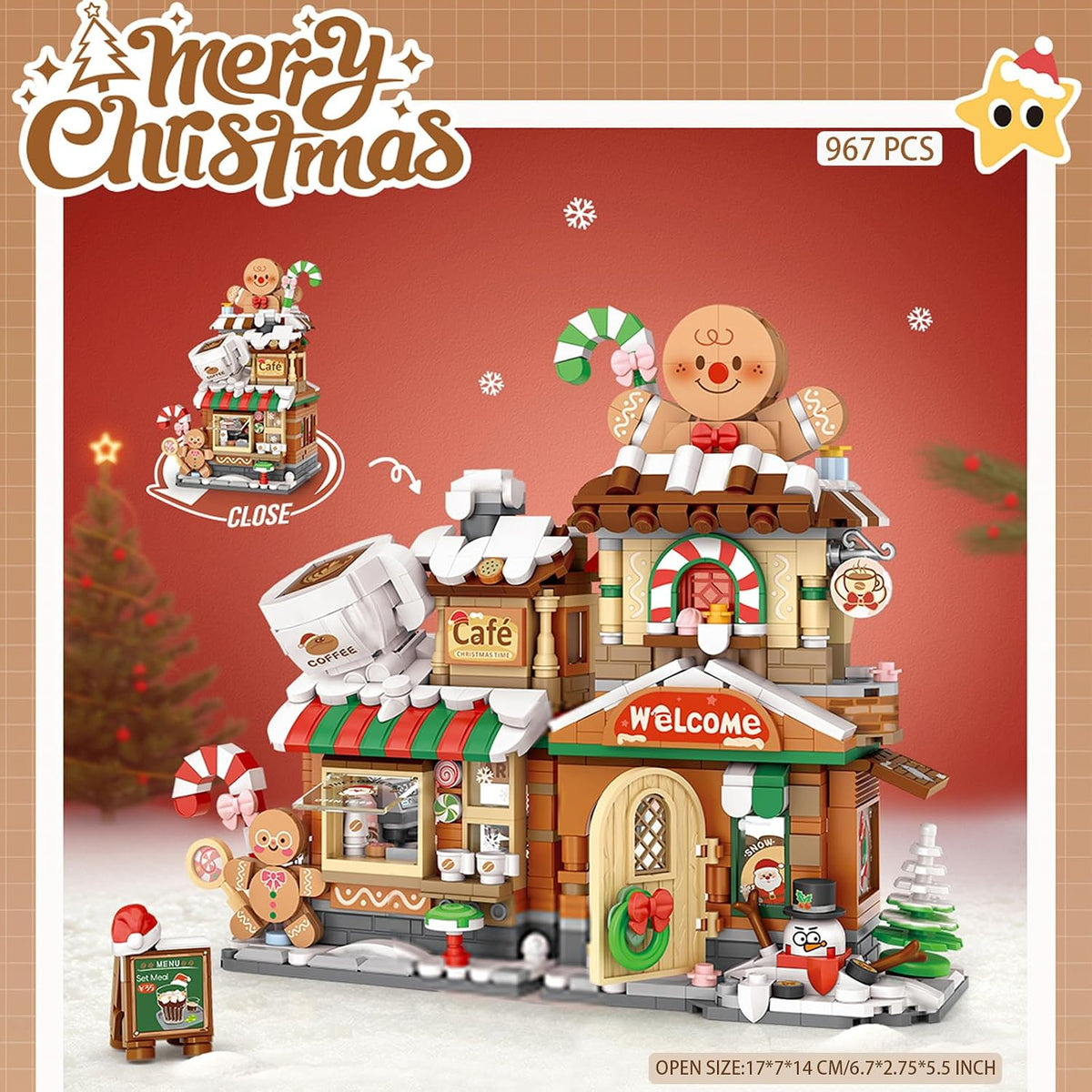 Christmas City Café Building Block Set