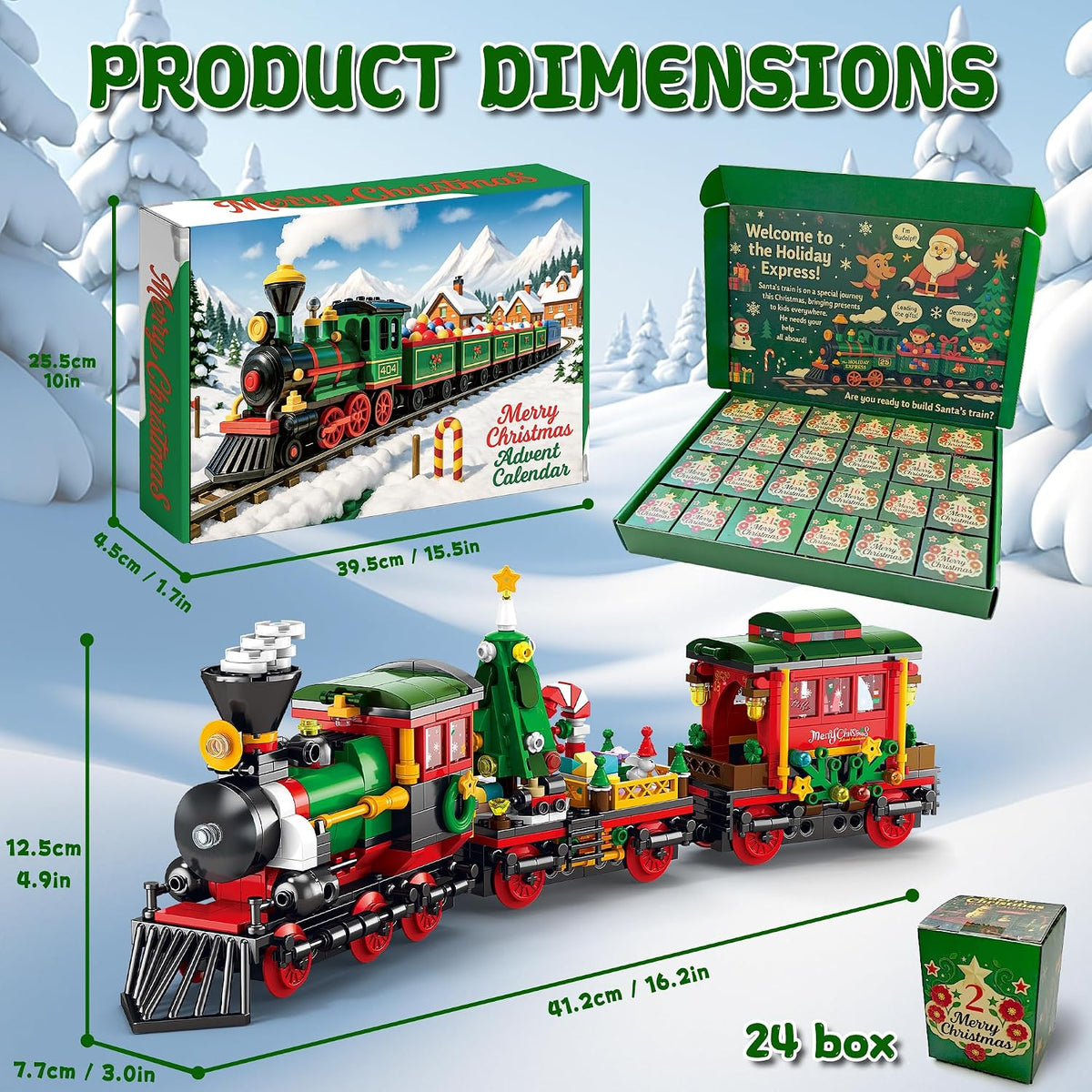2026 Christmas Tree Building Block Set Advent Calendar
