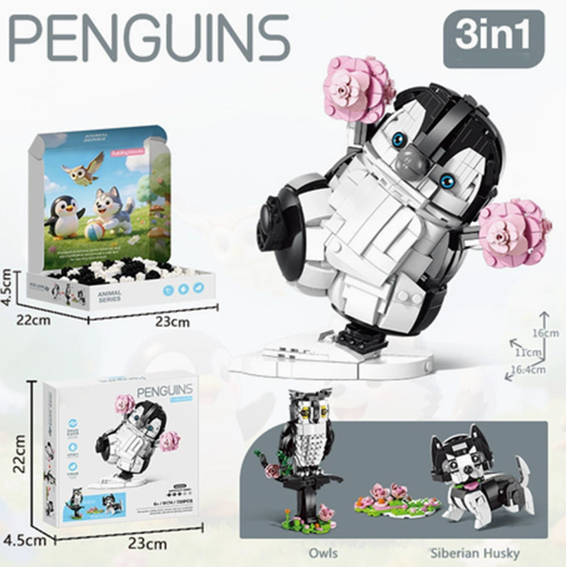 3-in-1 Elephant Building Block Set