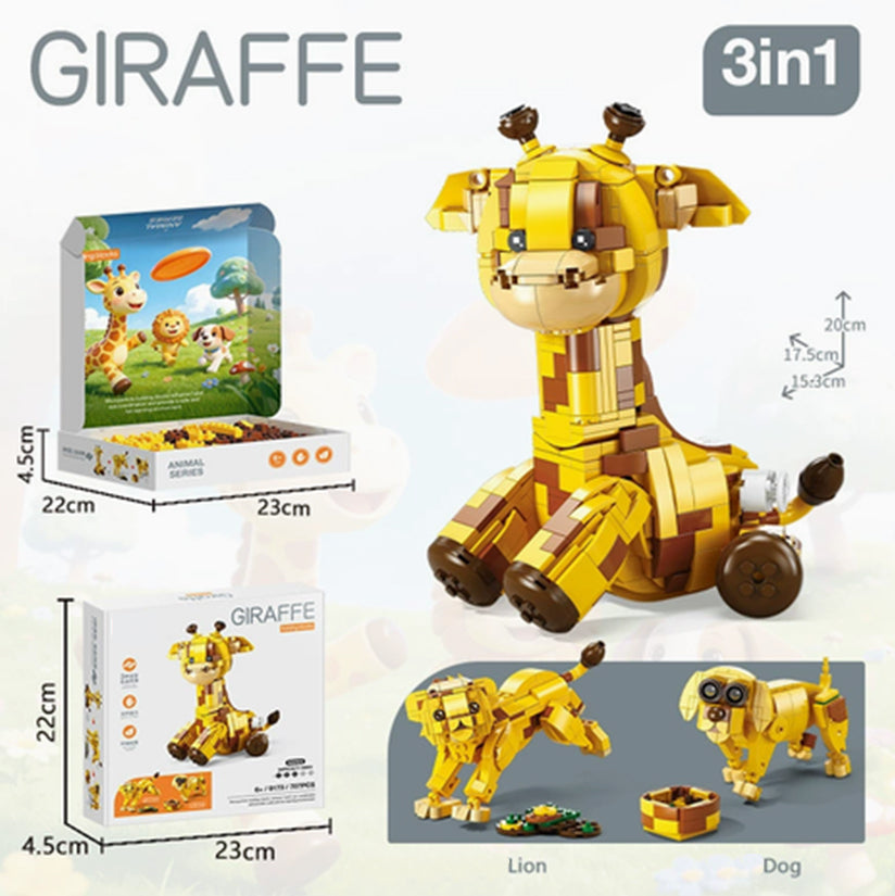 3-in-1 Elephant Building Block Set