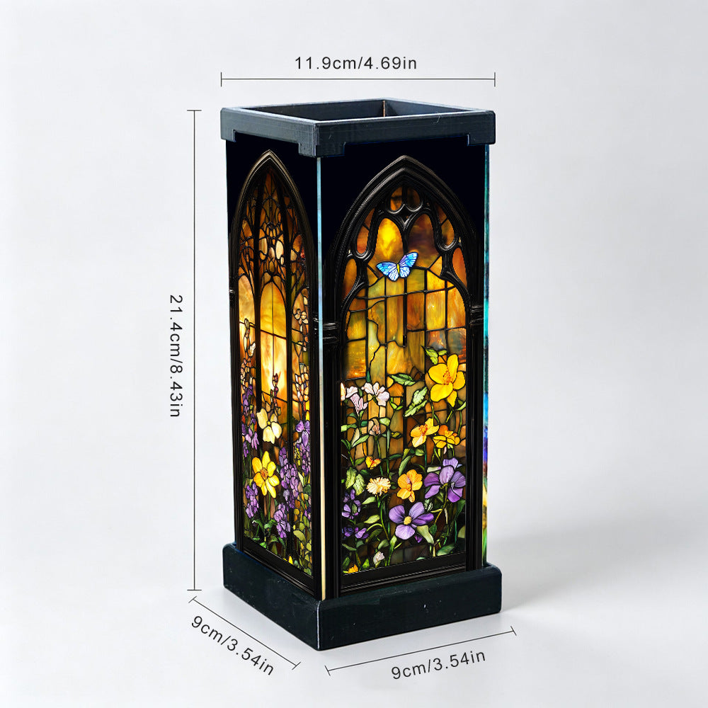 Tiffany-Style Stained Glass Puzzle Night Light