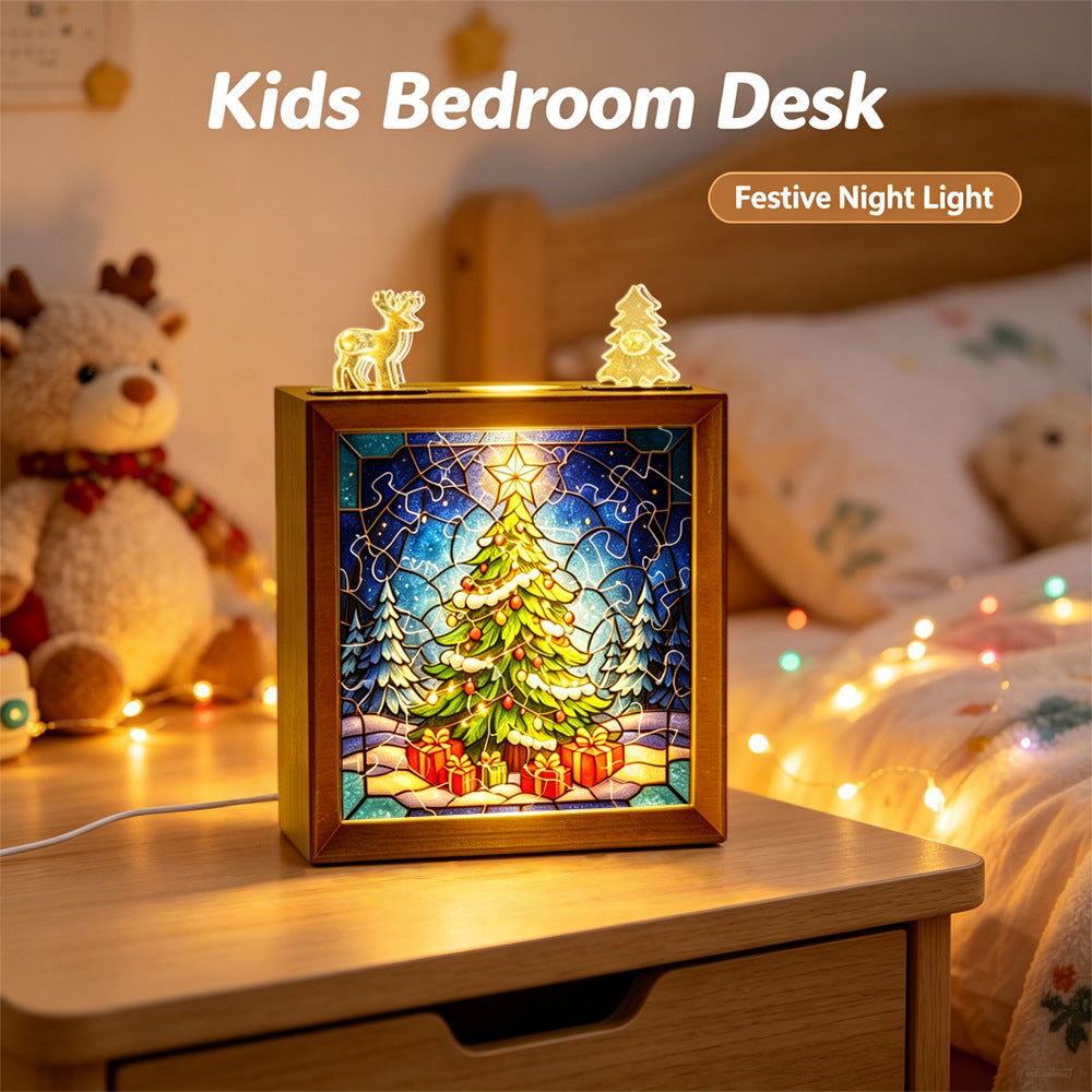 Christmas Glow Acrylic Puzzle Night Light