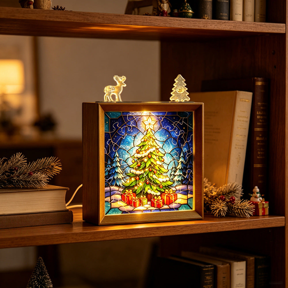 Christmas Glow Acrylic Puzzle Night Light