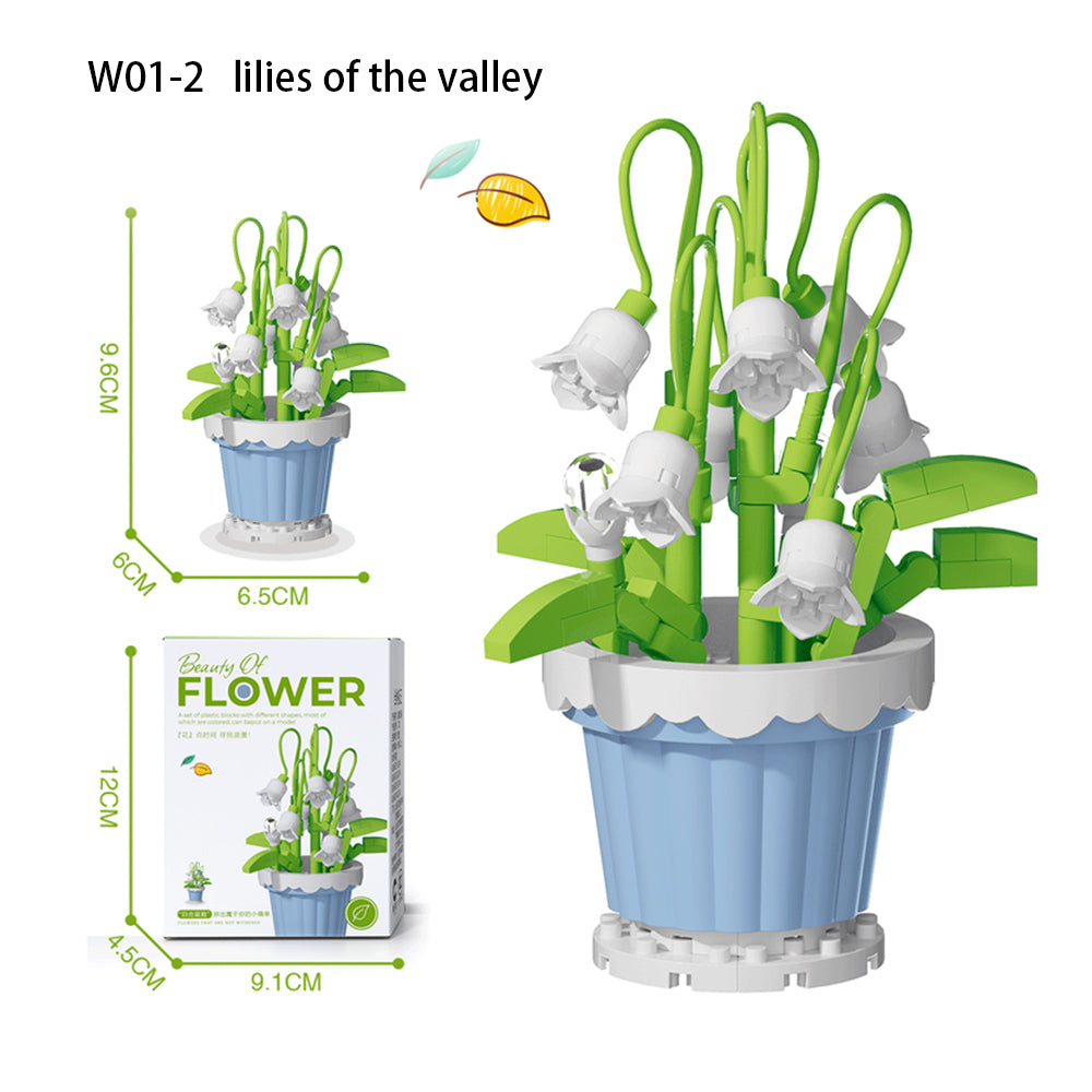 Lily Potted Plant Building Block Set