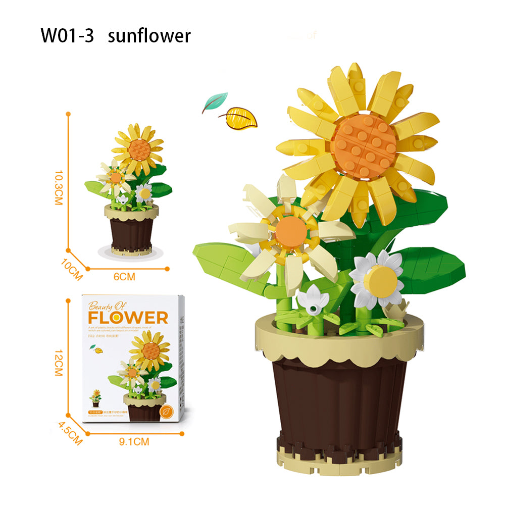 Lily Potted Plant Building Block Set
