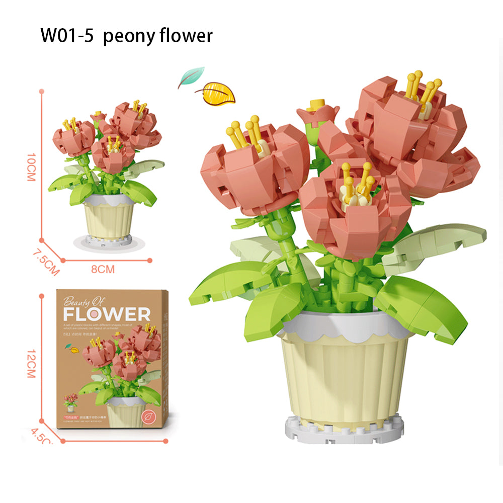 Lily Potted Plant Building Block Set