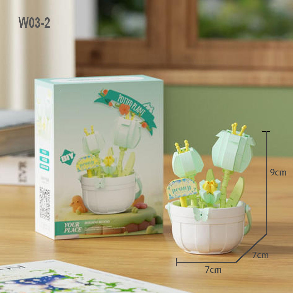 Rose Basket Building Block Set