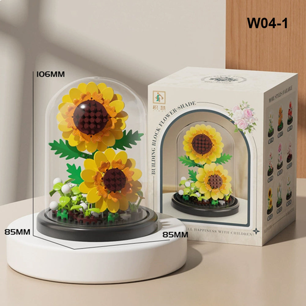 Glass Dome Sunflower Building Block Set