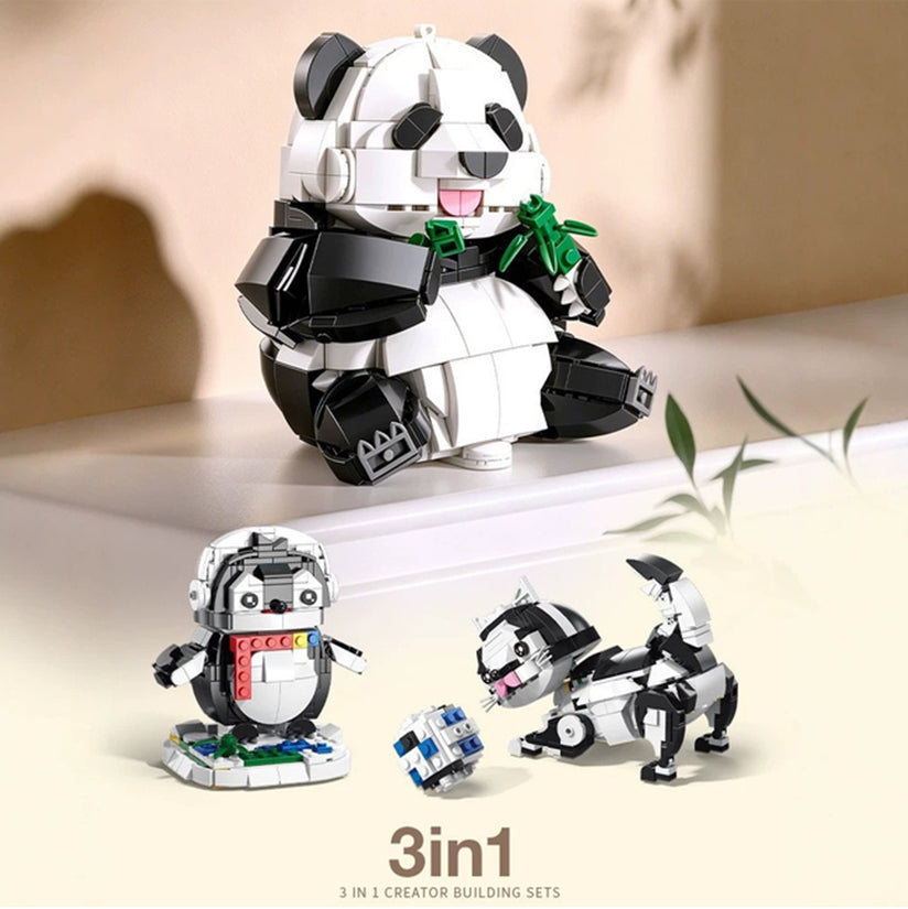 3-in-1 Elephant Building Block Set