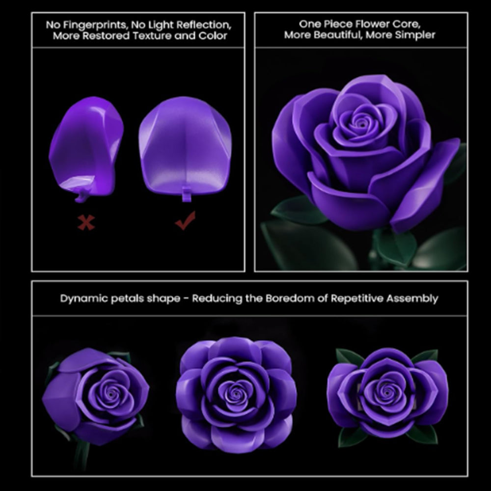 Violet Rose Building Bouquet Set