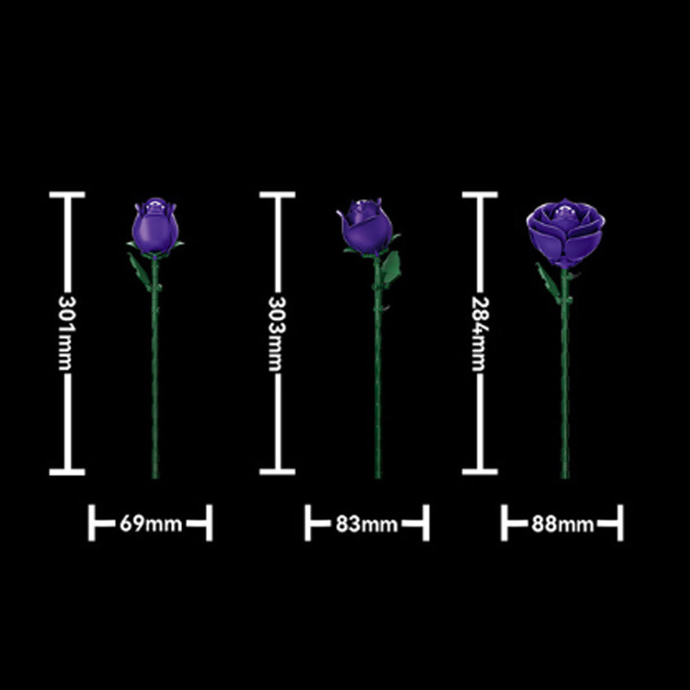 Violet Rose Building Bouquet Set
