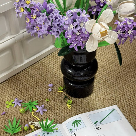 Purple Romantic Building Block Bouquet Set