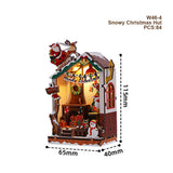 Festive Wooden House Magnetic 3D Puzzle Kit