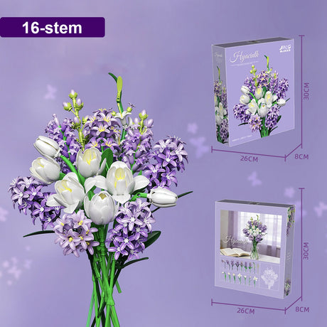 Purple Romantic Building Block Bouquet