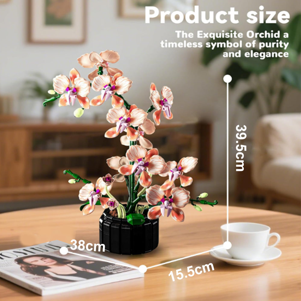 Champagne Orchid Bonsai Building Block Set
