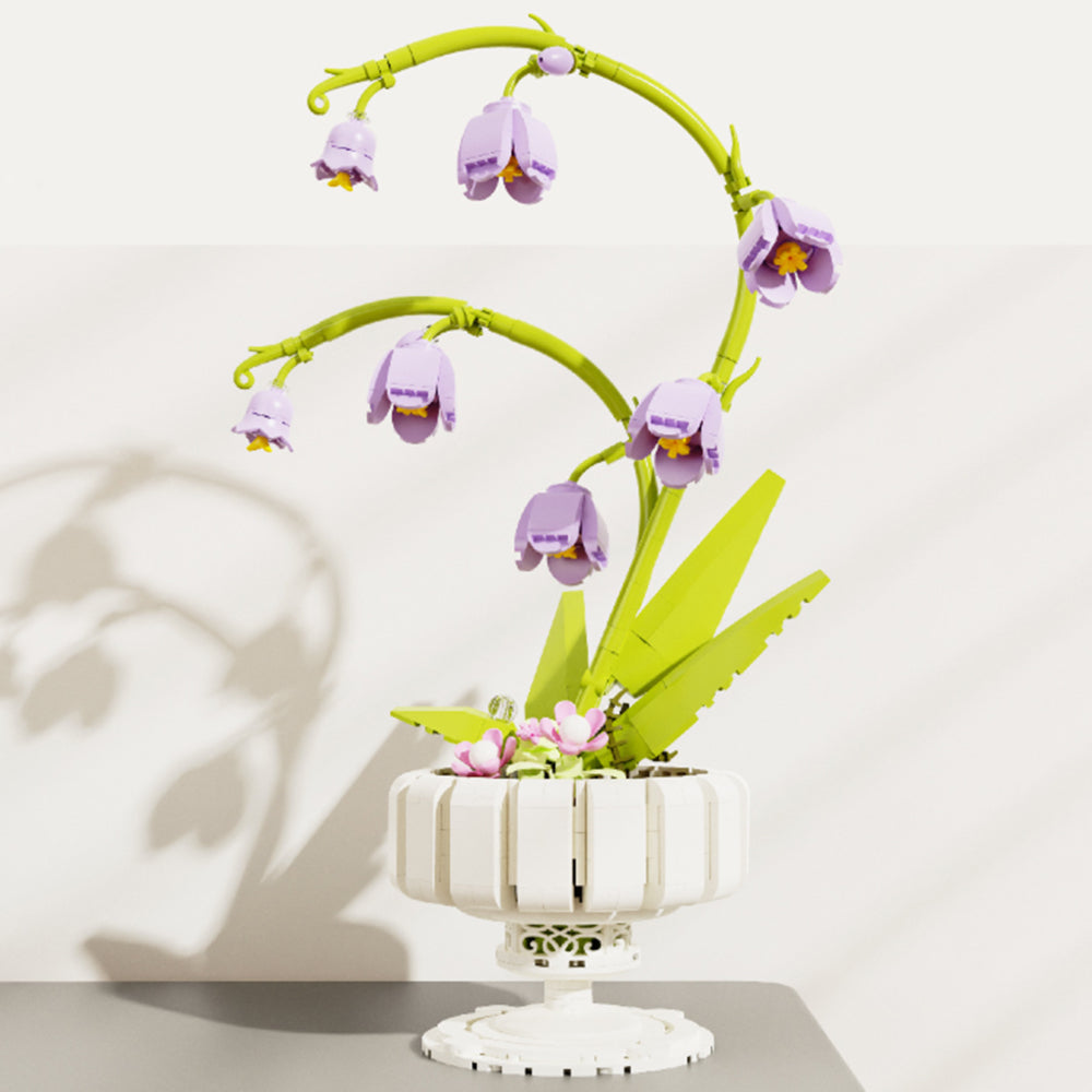Bell Orchid Bonsai Building Block Set