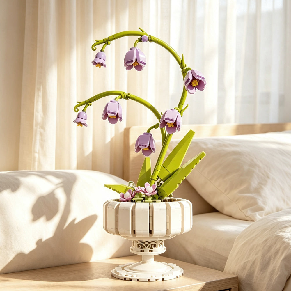 Bell Orchid Bonsai Building Block Set