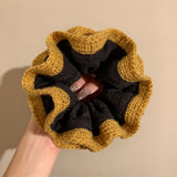 Yellow Knitted Scrunchie