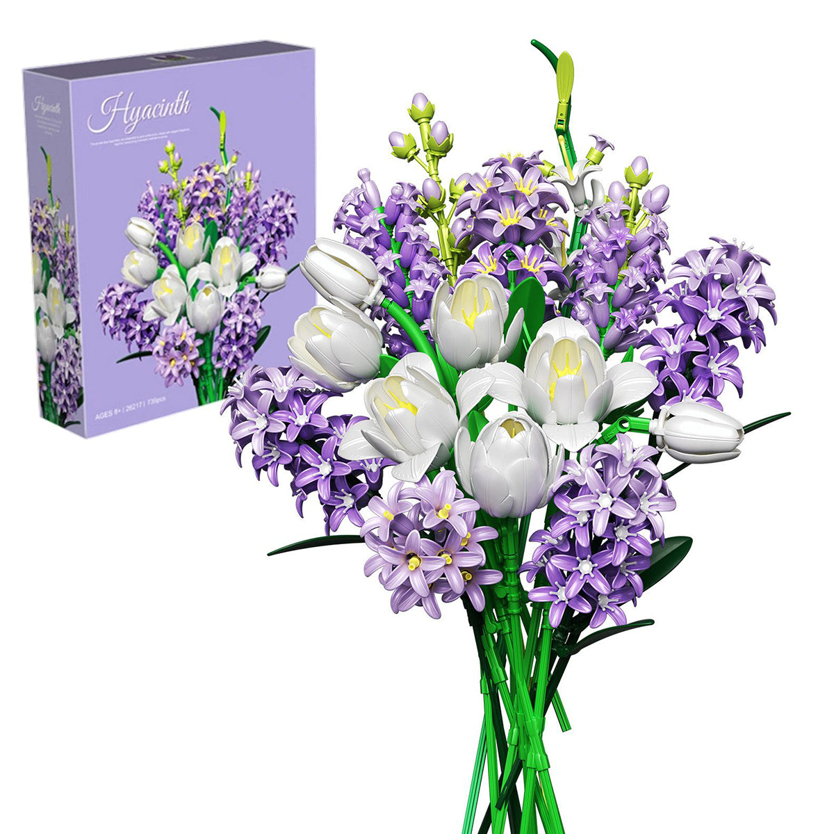 Purple Romantic Building Block Bouquet Set