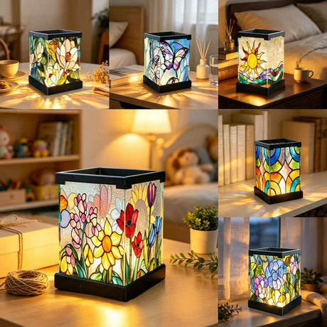 Tiffany-Style Stained Glass Puzzle Night Light – Short Version