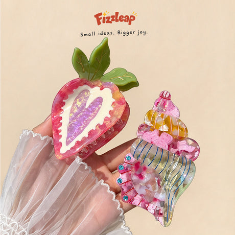Color-Block Strawberry Claw