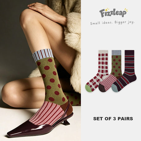 Burgundy Rhythm Socks