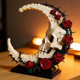 Crimson Moon Skull Building Block Set