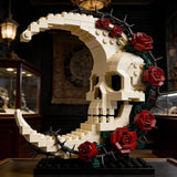 Crimson Moon Skull Building Block Set