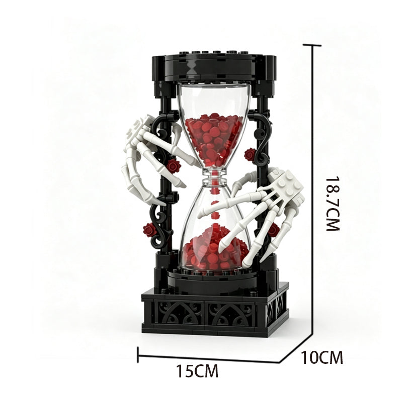 Gothic Skeleton Hand & Rose Building Block Set