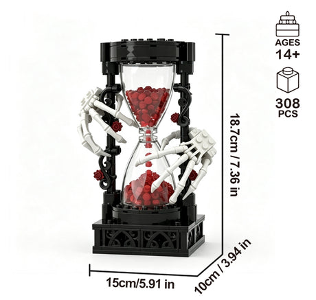 Crimson Moon Skull Building Block Set