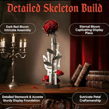 Gothic Skeleton Hand & Rose Building Block Set