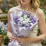 Purple Romantic Building Block Bouquet Set
